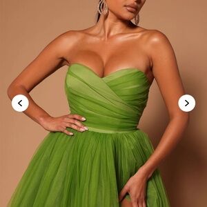 Green Tulle Gown